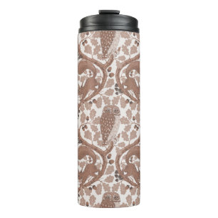 Woodland Whispers/Owls and Squirrels in the Oak/mo Thermal Tumbler