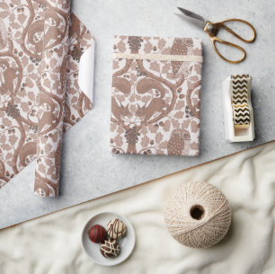 Woodland Whispers/Owls and Squirrels in the Oak/mo Wrapping Paper