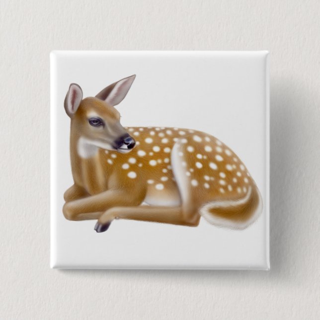 Woodland White Tailed Deer Fawn Pin (Front)