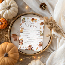 Woodland Wild One Birthday Time Capsule Card