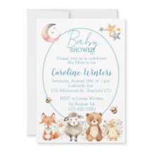Woodland Wildlife (Blue) Baby Shower  