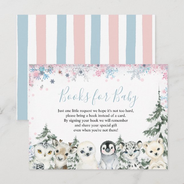 Woodland Winter Animal Artics Books for Baby Postcard (Front/Back)