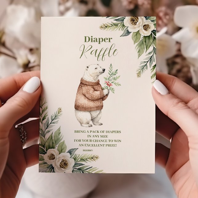 Woodland Winter Christmas  Diapper Raffle Enclosure Card (Creator Uploaded)