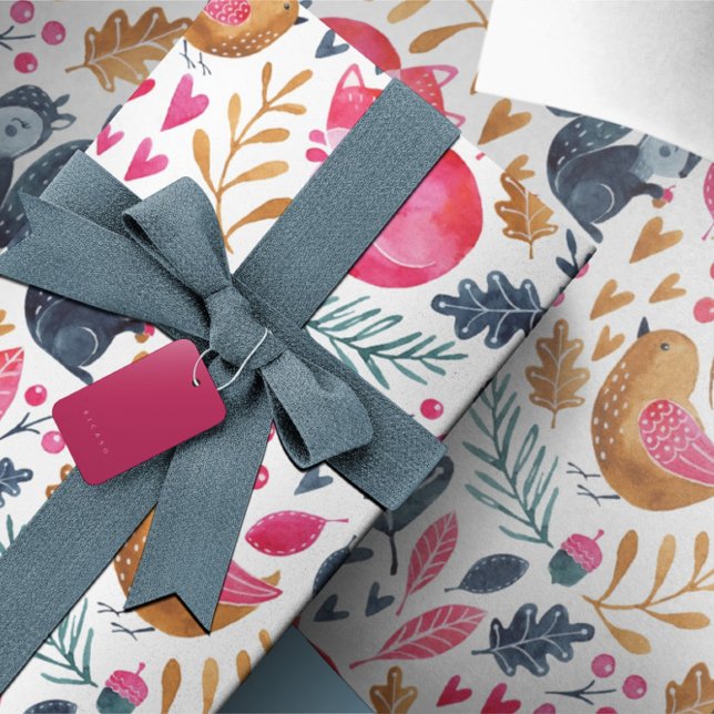 Woodland Winter Watercolor Fox Christmas Wrapping Paper (Woodland Winter Watercolor Fox Christmas Wrapping Paper from Ricaso. Stunning holiday gift wrap)