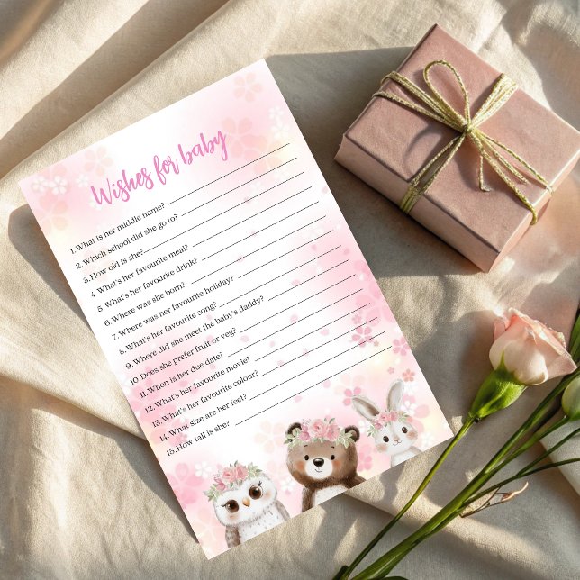 Woodland Wishes for Baby Girl Card (Creator Uploaded)