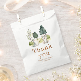 Woodland Wolf Baby Shower Favour Bags