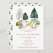 Woodland Wolf Baby Shower