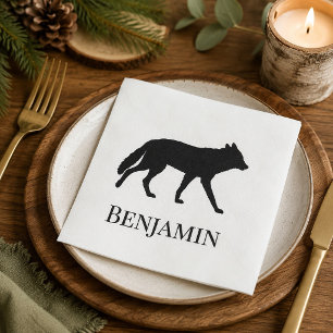 Woodland Wolf Charm Napkin