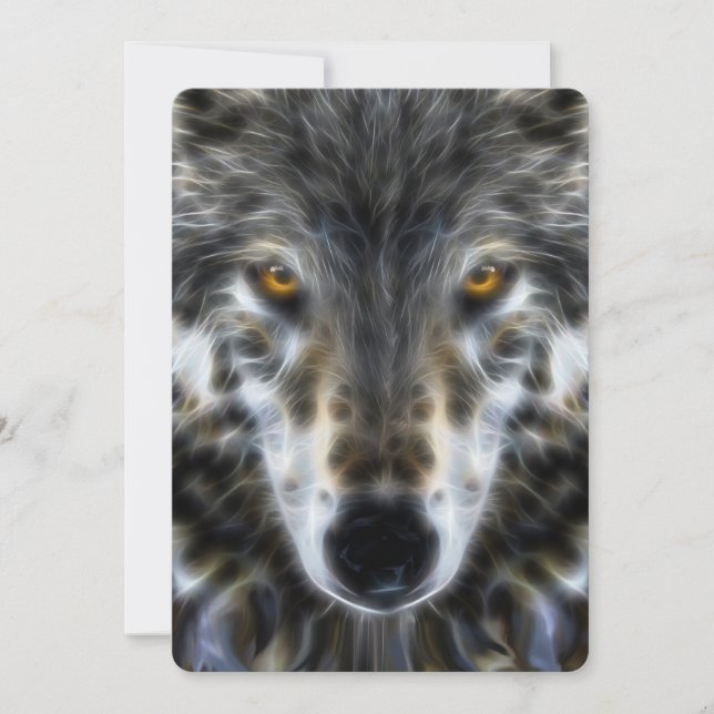 Woodland Wolf Inspirational Portrait (Front)
