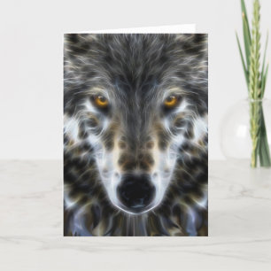 Woodland Wolf Inspirational Portrait Card
