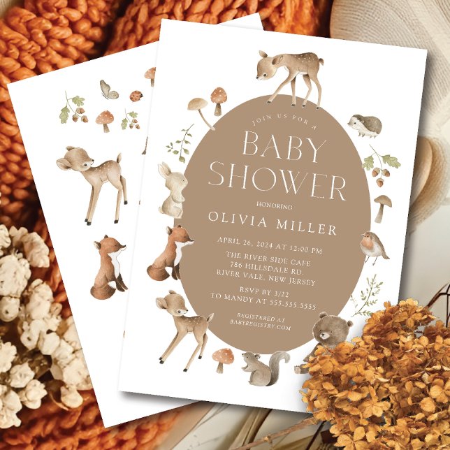 Woodland Wonder Baby Shower Invitation (Creator Uploaded)