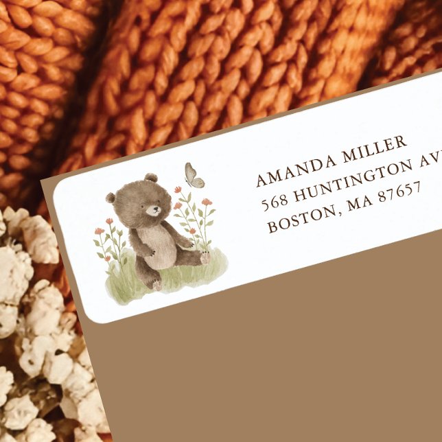 Woodland Wonder Bear Address Label (Creator Uploaded)