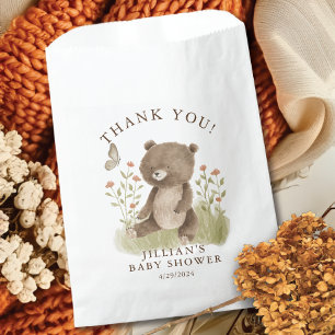 Woodland Wonder Bear Classic Round Sticker Favour Bags