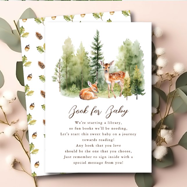 Woodland Wonder Deer Book for Baby Enclosure Card (Creator Uploaded)