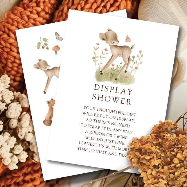 Woodland Wonder Deer Display Shower Enclosure Card (Creator Uploaded)