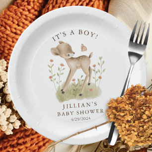 Woodland Wonder Deer Paper Plate