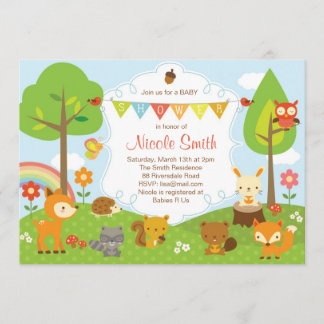 Woodlands Baby Shower Invitation / Woodland Invite