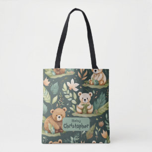 Woodlands Bear Tote Bag