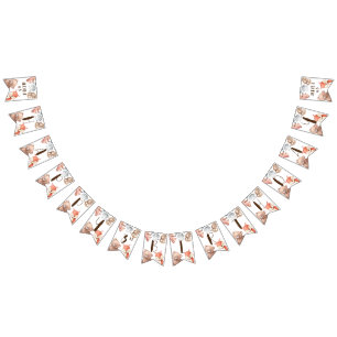 Woodlands forest animals birthday personalized bunting 