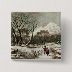 Woodlands in Winter 15 Cm Square Badge