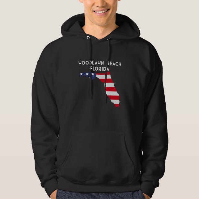 Woodlawn Beach Florida USA State America Travel Fl Hoodie (Front)