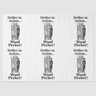 Woodpecker Bird Funny Birthday Tissue Paper