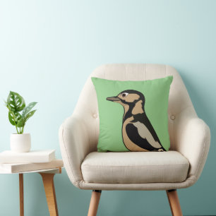 Woodpecker Bird Nature Wildlife Cushion