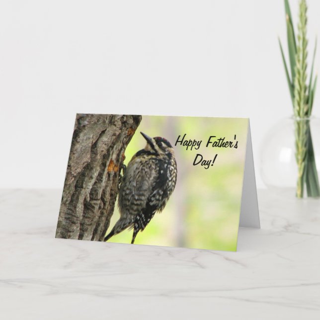 Woodpecker Father's Day Greeting Card (Front)