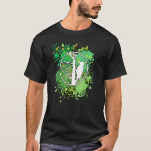 Woodpecker In The Tree On Paint Spills Bird Friend T-Shirt