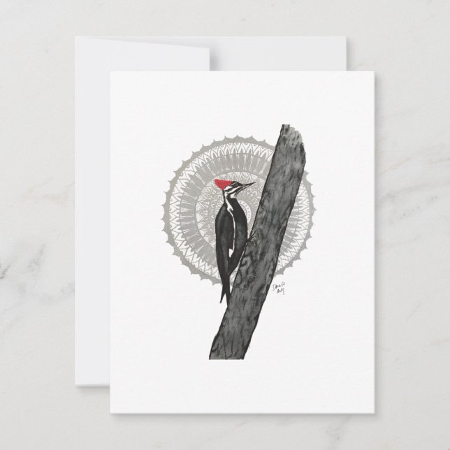 Woodpecker Mandala Card (Front)
