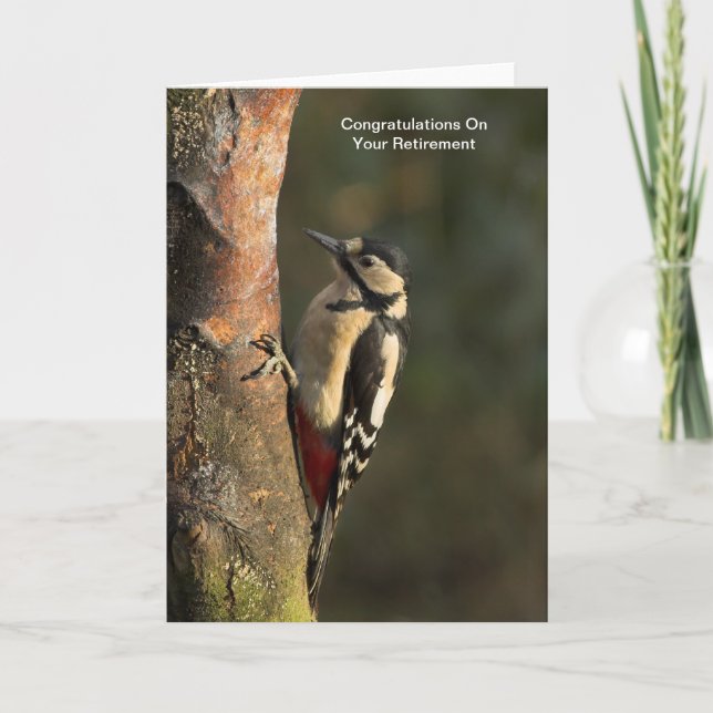 Woodpecker Retirement Card (Front)