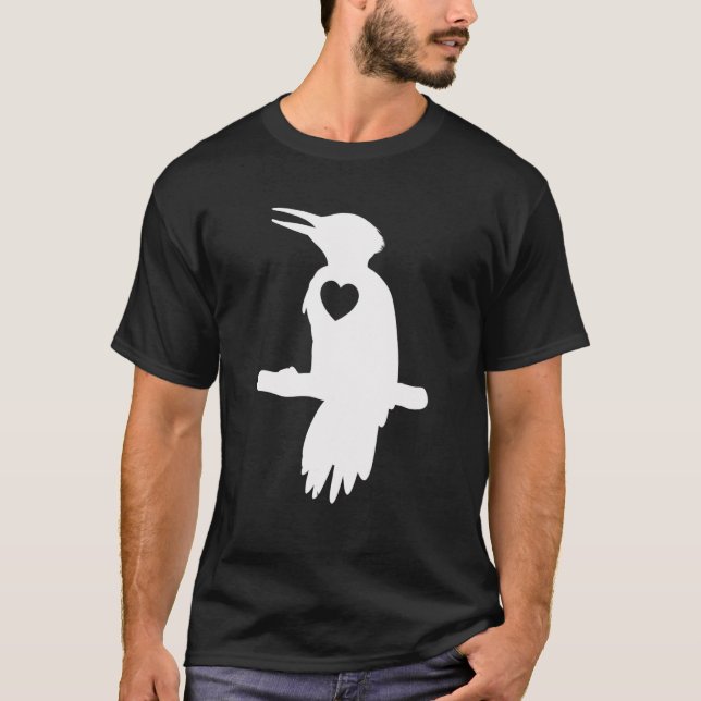 Woodpecker Silhouette Heart T-Shirt (Front)