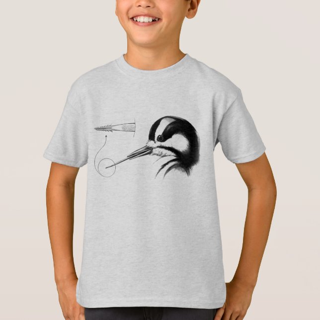 Woodpecker Tongue Anatomy T-Shirt (Front)
