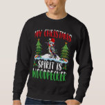 Woodpecker Wearing Santa Hat Christmas Spirit Is W Sweatshirt<br><div class="desc">Woodpecker Wearing Santa Hat Christmas Spirit Is Woodpecker</div>