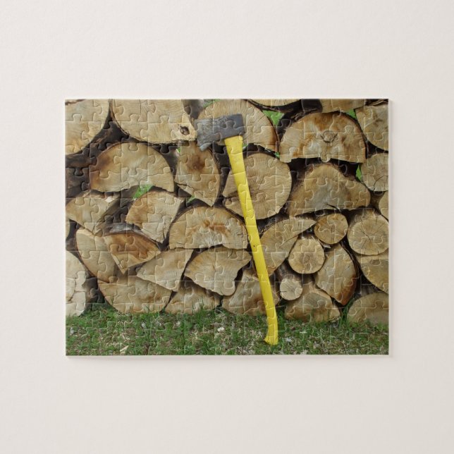 Woodpile and Axe Puzzle (Horizontal)