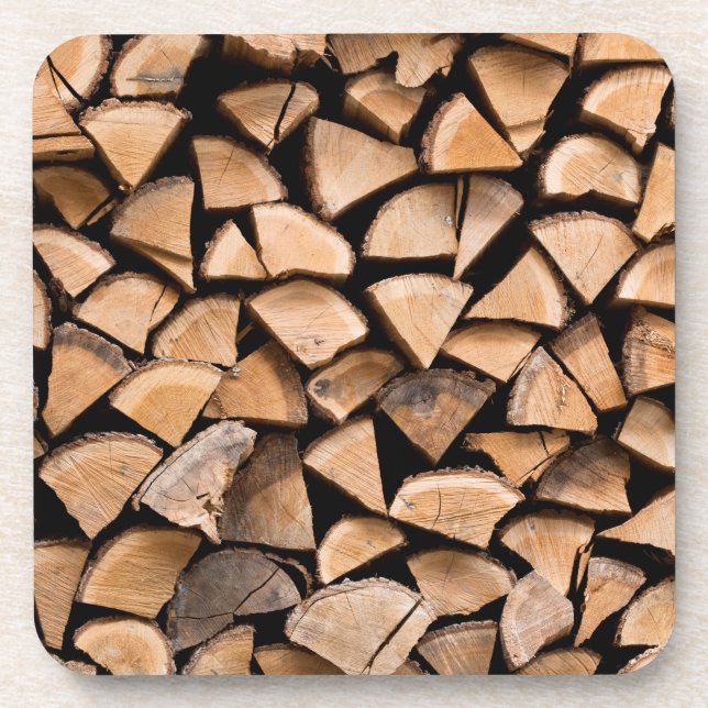 Woodpile background coaster (Front)