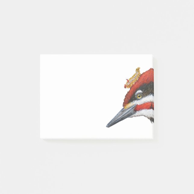 Woodrow the pileated woodpecker post-it notes (Front)
