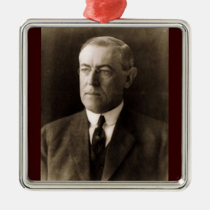 Woodrow Wilson 28th President Metal Tree Decoration