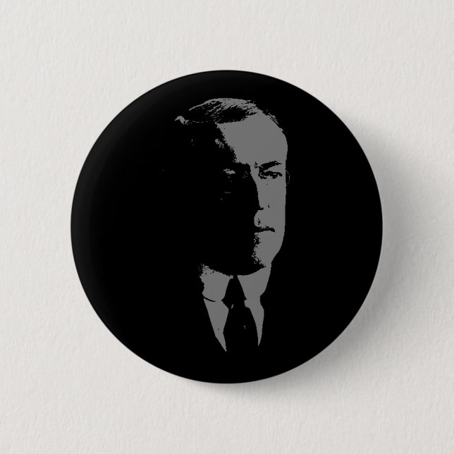 Woodrow Wilson silhouette 6 Cm Round Badge (Front)