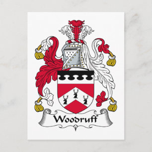 Woodruff Family Crest Postcard