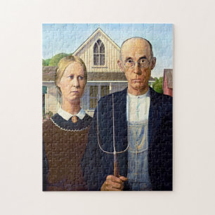 Wood's American Gothic Puzzle – Iconic Art Calm
