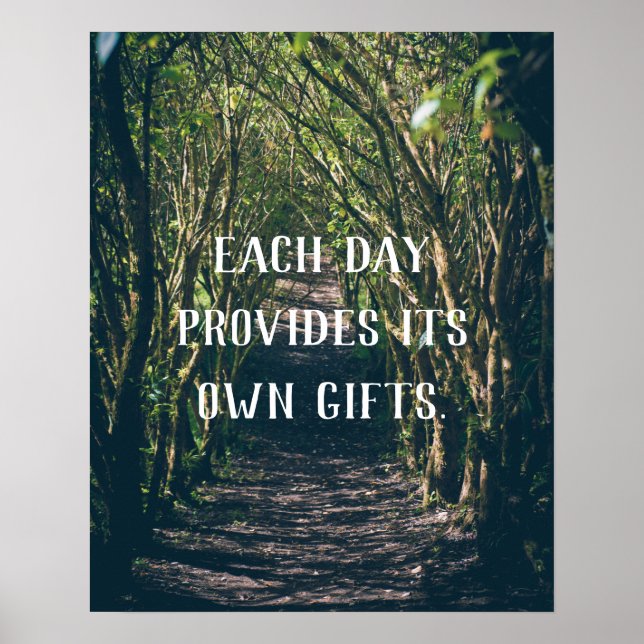 Woods Arch Pathway Nature Inspirational Photo Poster (Front)