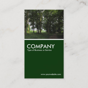 Woods, Bute Park Cardiff - Dark Green Business Card