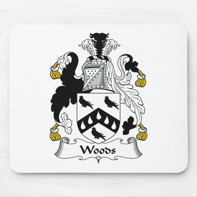 Woods Family Crest Mouse Pad (Front)