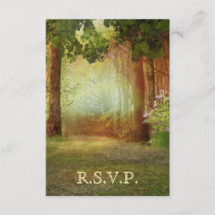 Woods Forest Outdoor Casual Elegant RSVP Card