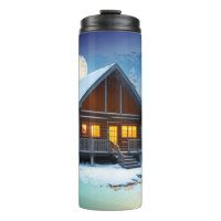 *~* Woods Tree Pine Stream Cabin Night Moon