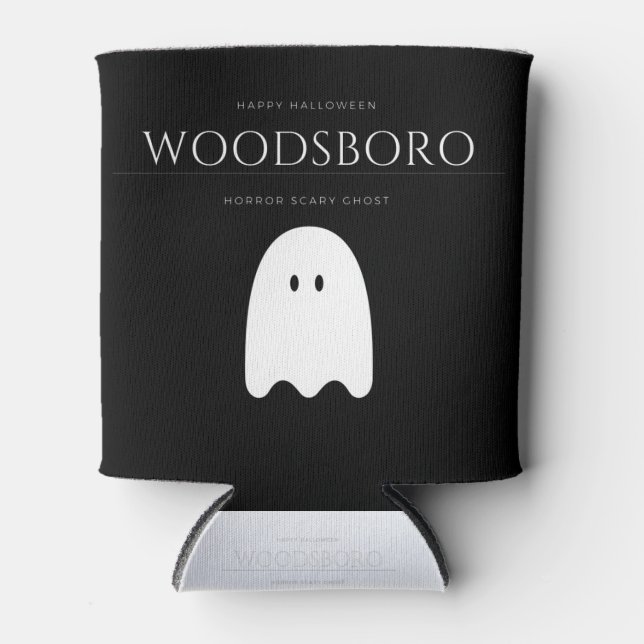 Woodsboro High School Scary Ghost Halloween Can Cooler (Front)