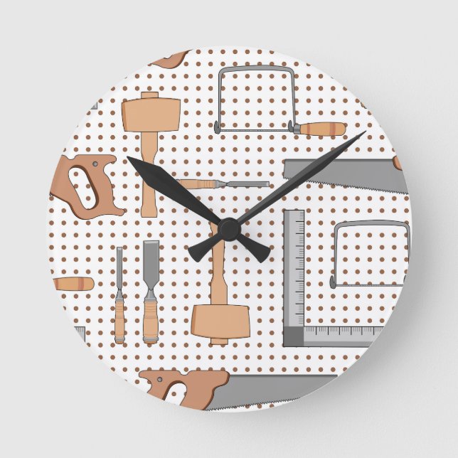 Woodshop Round Clock (Front)