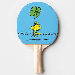 Woodstock Carrying Shamrock Ping Pong Paddle