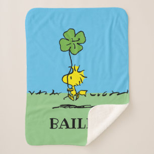 Woodstock Carrying Shamrock Sherpa Blanket